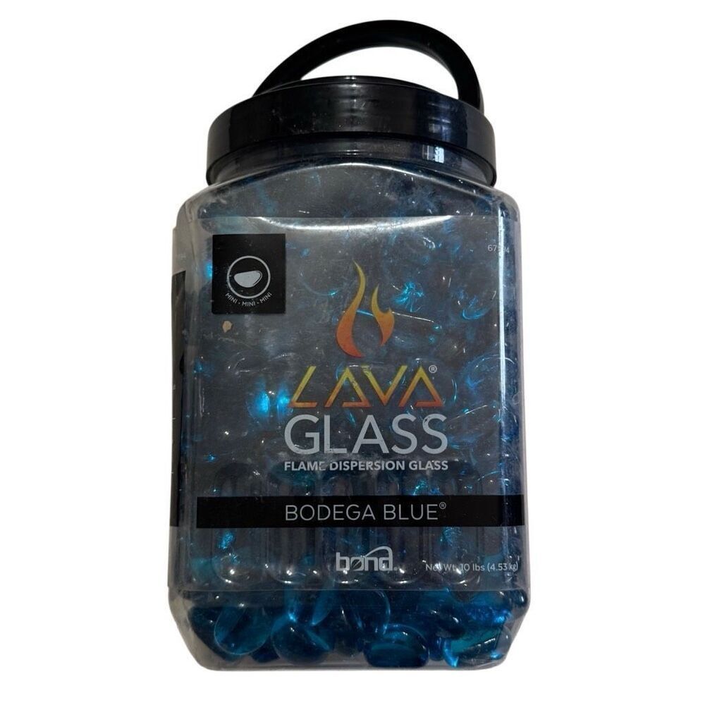 Bond Manufacturing 50686 LavaGlass Fire Pit Dispersion Glass, Bodega Blue NEW